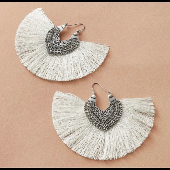KismetsKloset Jewelry - Filigree Fringe BOHO Earrings-LAST PAIR
